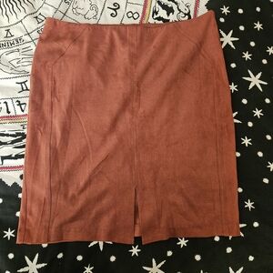 Newman Marcus Suede Skirt